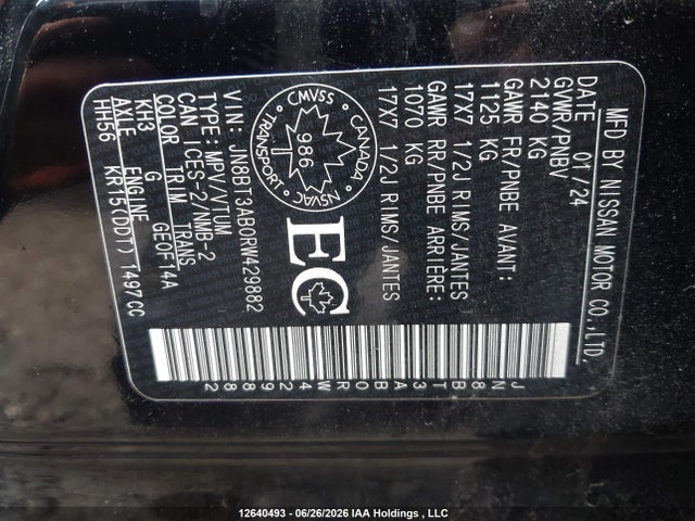 Nissan Rogue 2024 JN8BT3AB0RW429882 Image 9