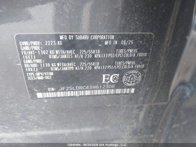 Subaru Forester Limited 2025 JF2SLDRC4SH612308 Image 18
