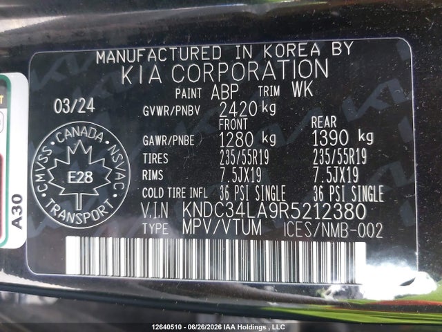 KIA Ev6 Wind 2024 KNDC34LA9R5212380 Image 18