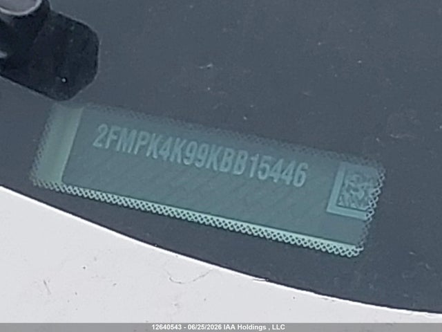 12640543 :رقم المزاد ، 2FMPK4K99KBB15446 vin ، 2019 Ford Edge Titanium مزاد بيع