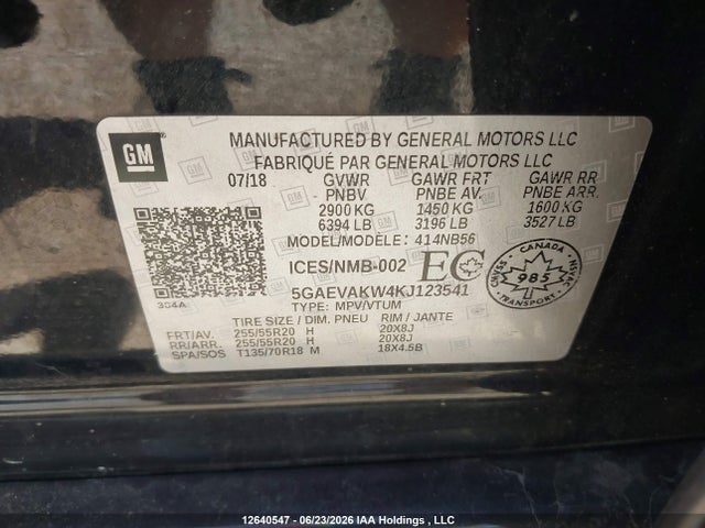 Продажа на аукционе авто 2019 Buick Enclave Essence, vin: 5GAEVAKW4KJ123541, номер лота: 12640547