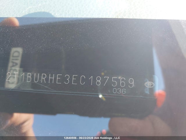 2014 Toyota Corolla მანქანა იყიდება აუქციონზე, vin: 2T1BURHE3EC187569, აუქციონის ნომერი: 12640556