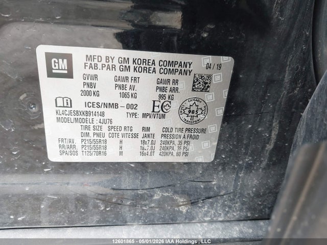 Buick Encore Preferred 2019 KL4CJESBXKB914148 Image 18