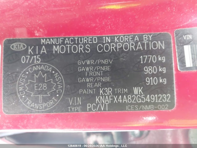 KIA Forte 2016 KNAFX4A82G5491232 Image 9