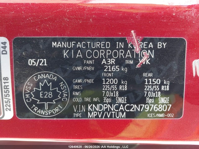 KIA Sportage 2022 KNDPNCAC2N7976807 Image 18