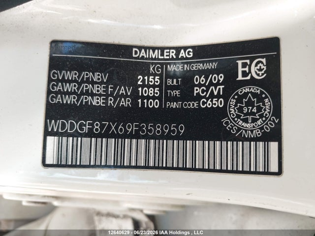 Продаж на аукціоні авто 2009 Mercedes-benz C 350 4matic, vin: WDDGF87X69F358959, номер лоту: 12640629