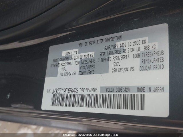 Mazda Cx-5 Gs 2015 JM3KE2CY2F0554423 Image 9