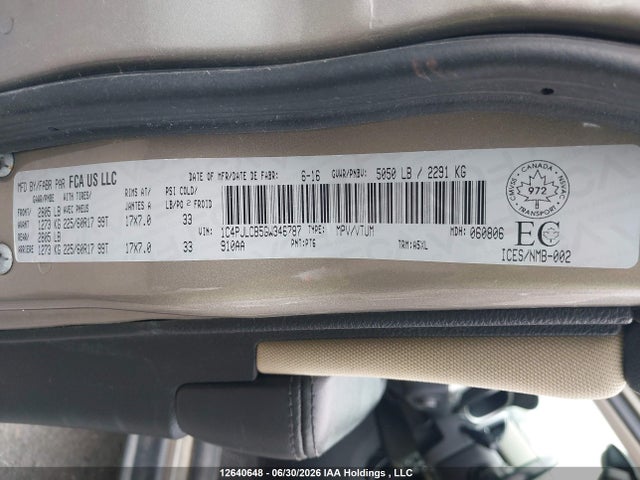 Продаж на аукціоні авто 2016 Jeep Cherokee Latitude, vin: 1C4PJLCB5GW346787, номер лоту: 12640648