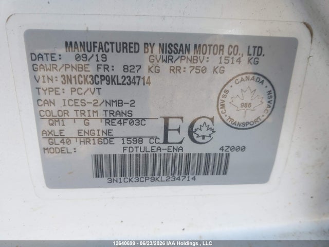 Nissan Micra 2019 3N1CK3CP9KL234714 Image 20