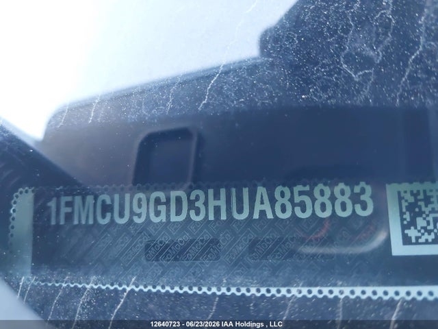 12640723 :رقم المزاد ، 1FMCU9GD3HUA85883 vin ، 2017 Ford Escape Se مزاد بيع