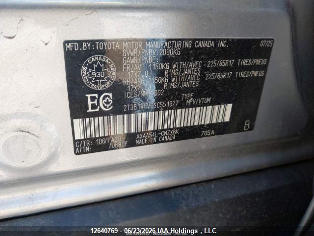 Toyota RAV4 LE 2025 2T3B1RFV0SC551977 Image 10