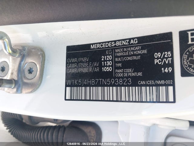 W1K5J4HB7TN593823 Mercedes-Benz CLA 250 4MATIC