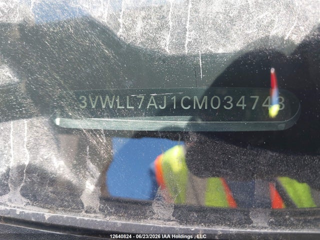 Aukcja sprzedaży 2012 Volkswagen Jetta, vin: 3VWLL7AJ1CM034743, numer aukcji: 12640824
