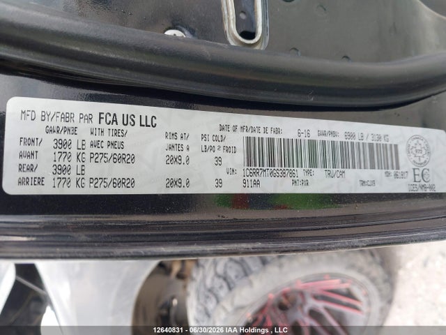 RAM 1500 Sport 2016 1C6RR7MT0GS387861 Image 20