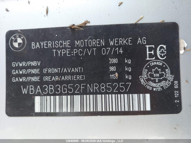 BMW 328 XI 2015 WBA3B3G52FNR85257 Image 18