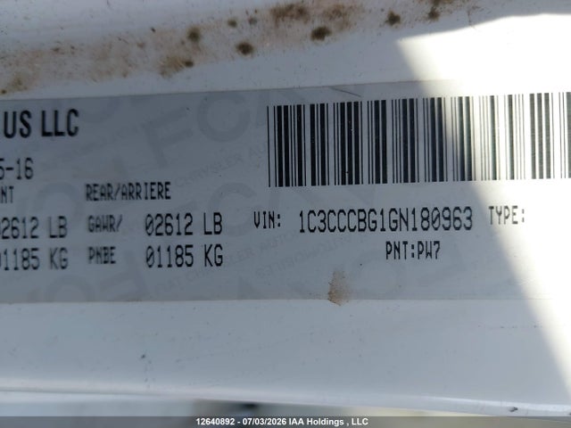 Auction sale of the 2016 Chrysler 200 S, vin: 1C3CCCBG1GN180963, lot number: 12640892