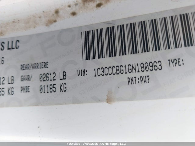 Auction sale of the 2016 Chrysler 200 S, vin: 1C3CCCBG1GN180963, lot number: 12640892