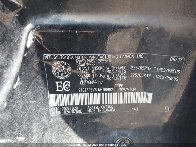 Toyota RAV4 LE 2018 2T3ZFREV8JW406992 Image 9