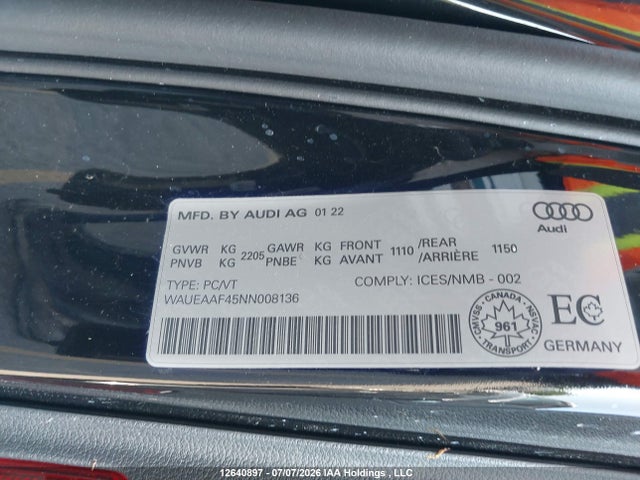 Audi A4 45 Progressiv 2022 WAUEAAF45NN008136 Image 9