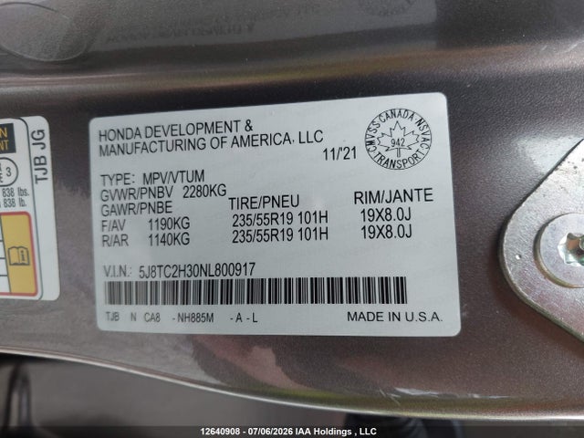 Acura RDX 2022 5J8TC2H30NL800917 Image 9