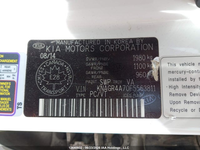 KIA Optima 2015 KNAGR4A70F5563811 Image 9