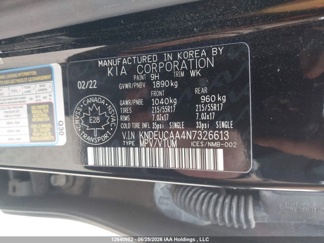 Продажа на аукционе авто 2022 Kia Seltos, vin: KNDEUCAA4N7326613, номер лота: 12640982