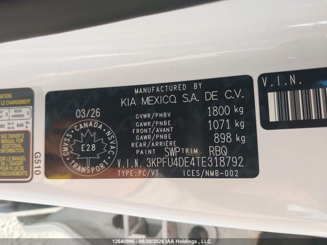 KIA K4 Ex 2026 3KPFU4DE4TE318792 Image 9