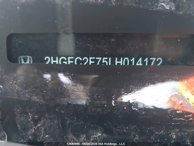 Продаж на аукціоні авто 2020 Honda Civic Ex, vin: 2HGFC2F75LH014172, номер лоту: 12640998