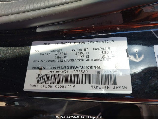 Mazda Mazda3 Gt 2015 JM1BM1M31F1273569 Image 9