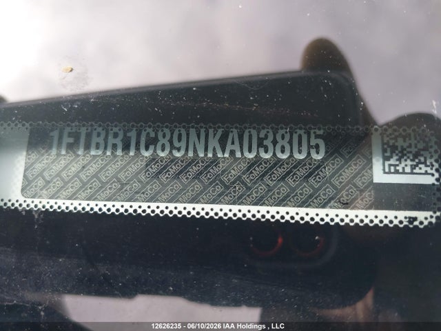 Aukcja sprzedaży 2022 Ford Transit-250 Cargo, vin: 1FTBR1C89NKA03805, numer aukcji: 12626235