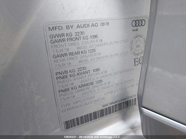 WA19NAF43HA073839 Audi A4 Allroad 2.0t Technik