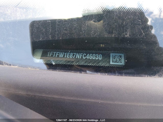 2022 Ford F150 Supercrew მანქანა იყიდება აუქციონზე, vin: 1FTFW1E87NFC46030, აუქციონის ნომერი: 12641187