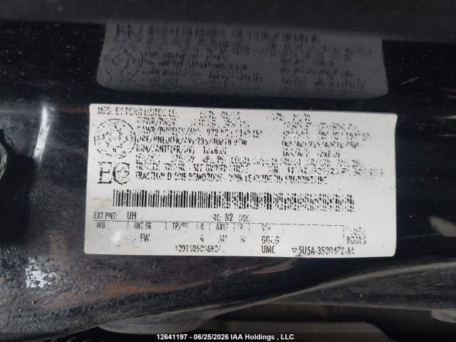 12641197 :رقم المزاد ، 1FADP3N2XFL309125 vin ، 2015 Ford Focus Titanium مزاد بيع