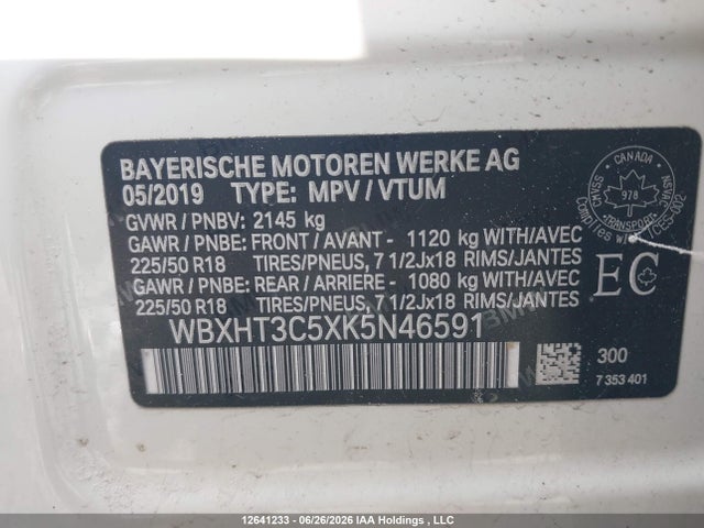 Aukcja sprzedaży 2019 Bmw X1 Xdrive28i, vin: WBXHT3C5XK5N46591, numer aukcji: 12641233