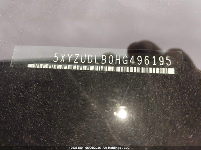 12626180 :رقم المزاد ، 5XYZUDLB0HG496195 vin ، 2017 Hyundai Santa Fe Sport 2.4 Luxury مزاد بيع