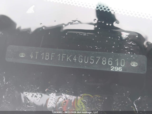 4T1BF1FK4GU578610 Toyota CAMRY SE