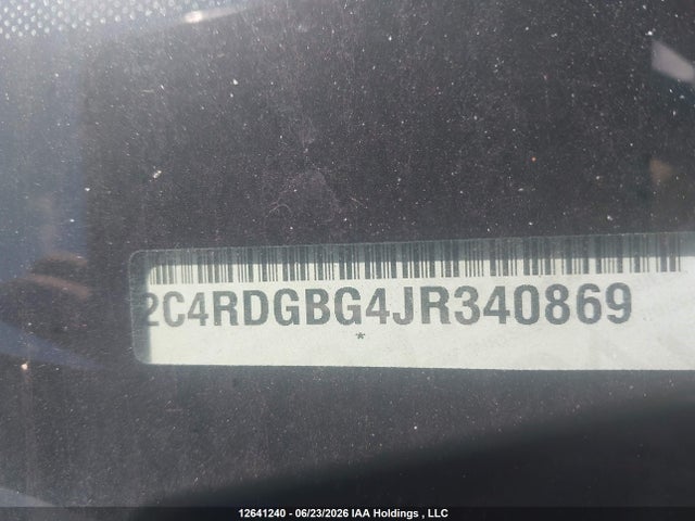 Aukcja sprzedaży 2018 Dodge Grand Caravan Cvp/sxt, vin: 2C4RDGBG4JR340869, numer aukcji: 12641240