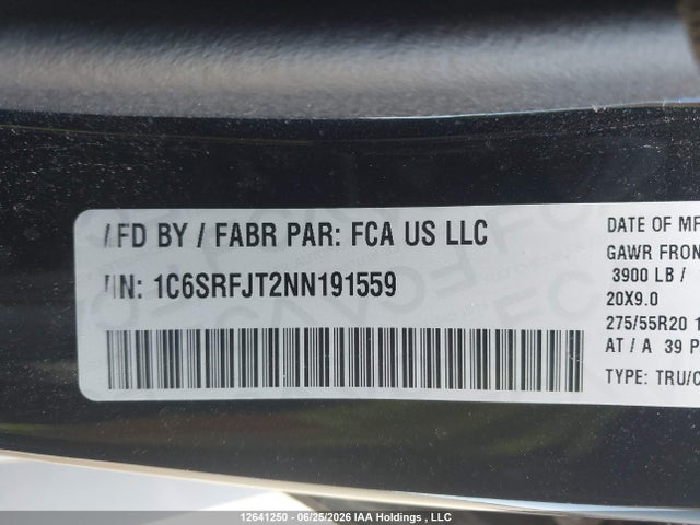 RAM 1500 Laramie 2022 1C6SRFJT2NN191559 Image 19