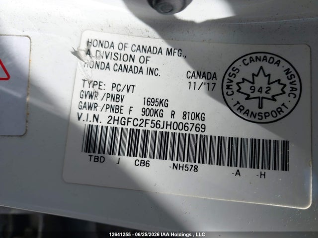 Honda Civic Lx 2018 2HGFC2F56JH006769 Image 19