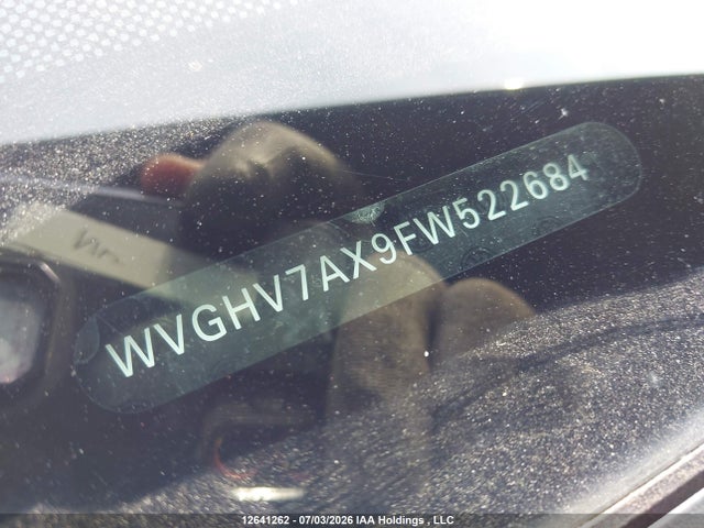 2015 Volkswagen Tiguan Comfortline/trendline მანქანა იყიდება აუქციონზე, vin: WVGHV7AX9FW522684, აუქციონის ნომერი: 12641262