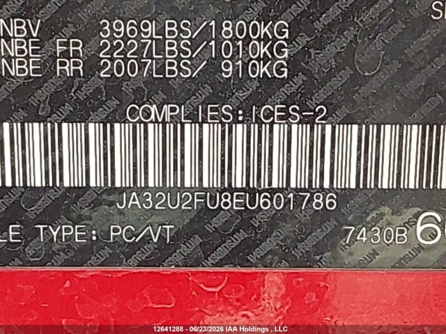 Продажа на аукционе авто 2014 Mitsubishi Lancer Es/es Sport, vin: JA32U2FU8EU601786, номер лота: 12641288