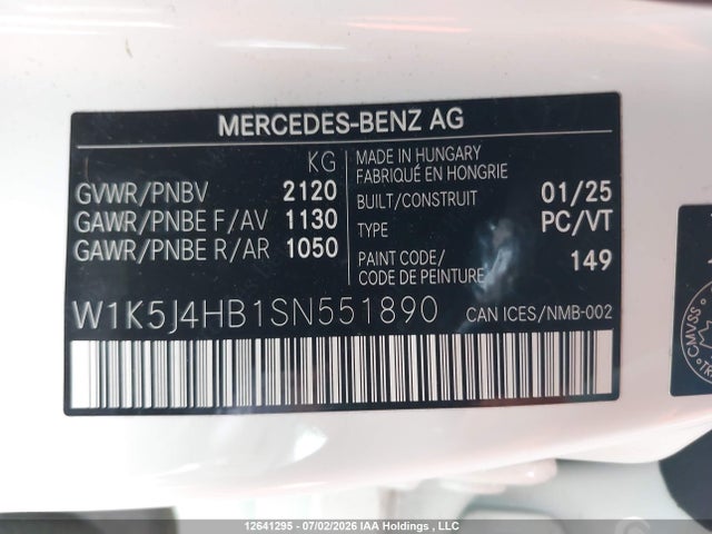 W1K5J4HB1SN551890 Mercedes-Benz Cla 250 Coupe 4matic