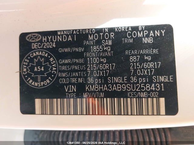 Hyundai Kona 2025 KM8HA3AB9SU258431 Image 9