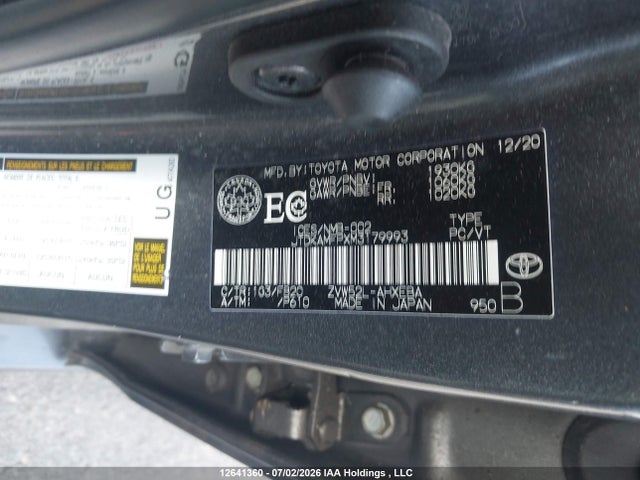2021 Toyota Prius Prime მანქანა იყიდება აუქციონზე, vin: JTDKAMFPXM3179993, აუქციონის ნომერი: 12641360