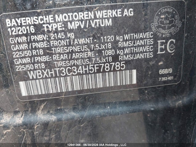 WBXHT3C34H5F78785 BMW X1 Xdrive28i