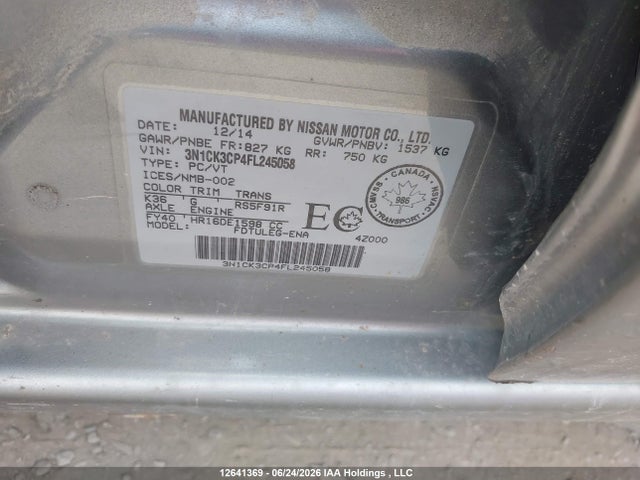 Nissan Micra 2015 3N1CK3CP4FL245058 Image 9