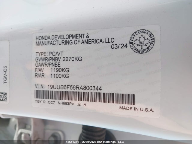 19UUB6F56RA800344 Acura Tlx A-spec