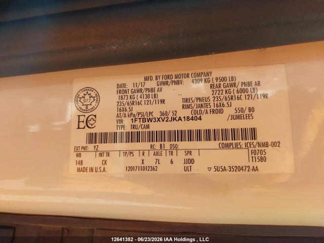 Ford Transit T-350 2018 1FTBW3XV2JKA18404 Image 9