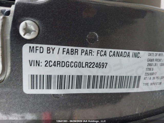 Dodge Grand Caravan Sxt 2020 2C4RDGCG0LR224697 Image 9