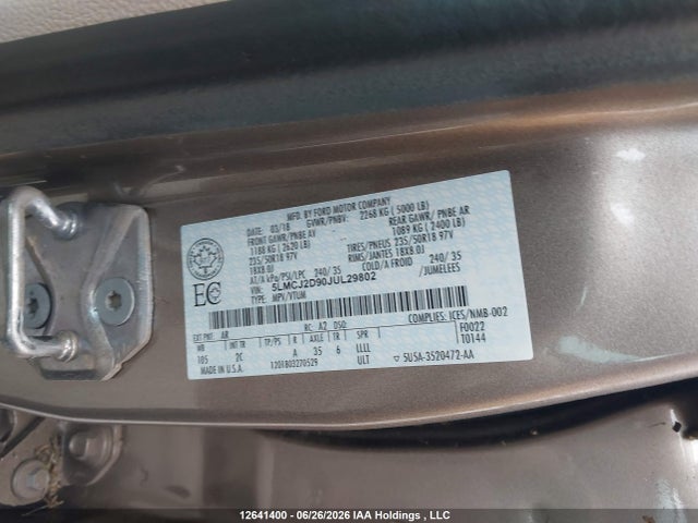 5LMCJ2D90JUL29802 Lincoln MKC SELECT